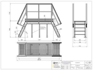 Platforma pomostowa wysokość 1000mm
