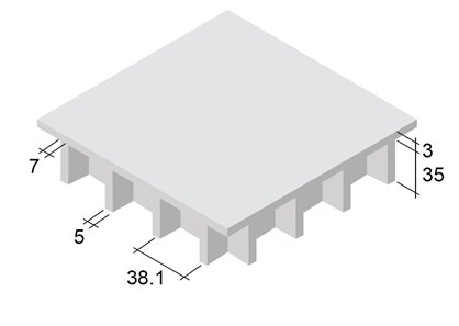 Krata kryta 35+3 mm – przekrój