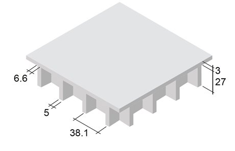 Krata kryta 27+3 mm – przekrój
