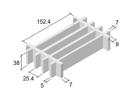 Krata oczko prostokątne 38mm