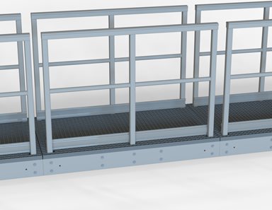 Podest modułowy dł. 5100mm,  3 elementy